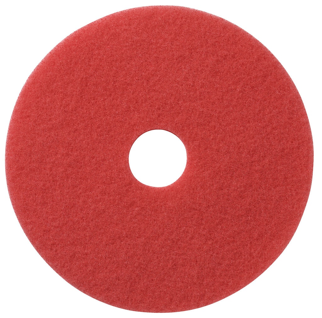 TASKI Americo Pad - Red 5x - 10" / 25 cm - Red - Buffing pad for daily cleaning and spray buffing