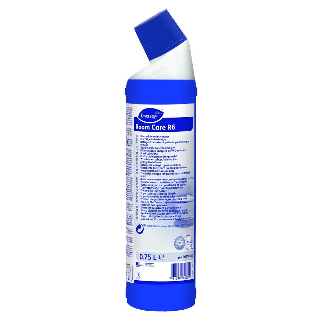 Room Care R6 6x0.75L - Heavy-duty toilet cleaner