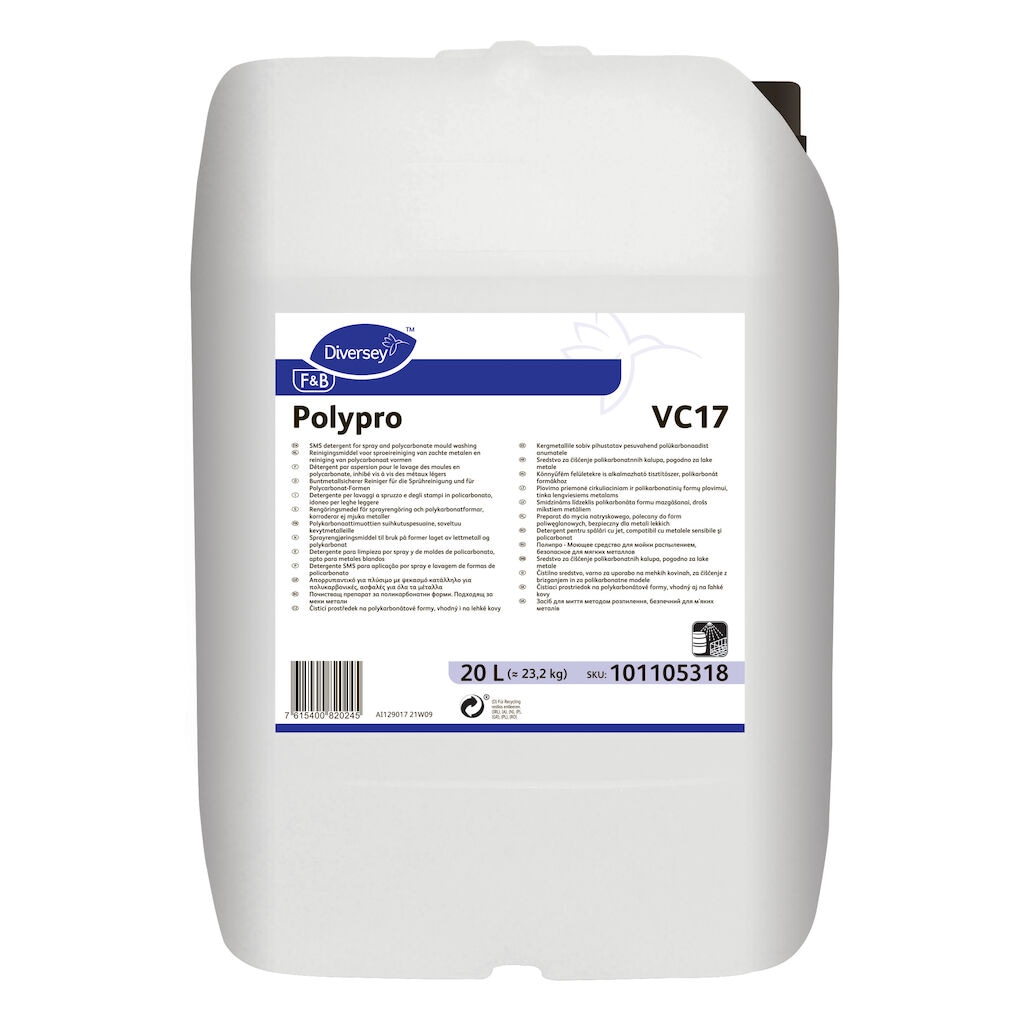 Polypro VC17 1x20L - SMS detergent for spray and polycarbonate mould washing