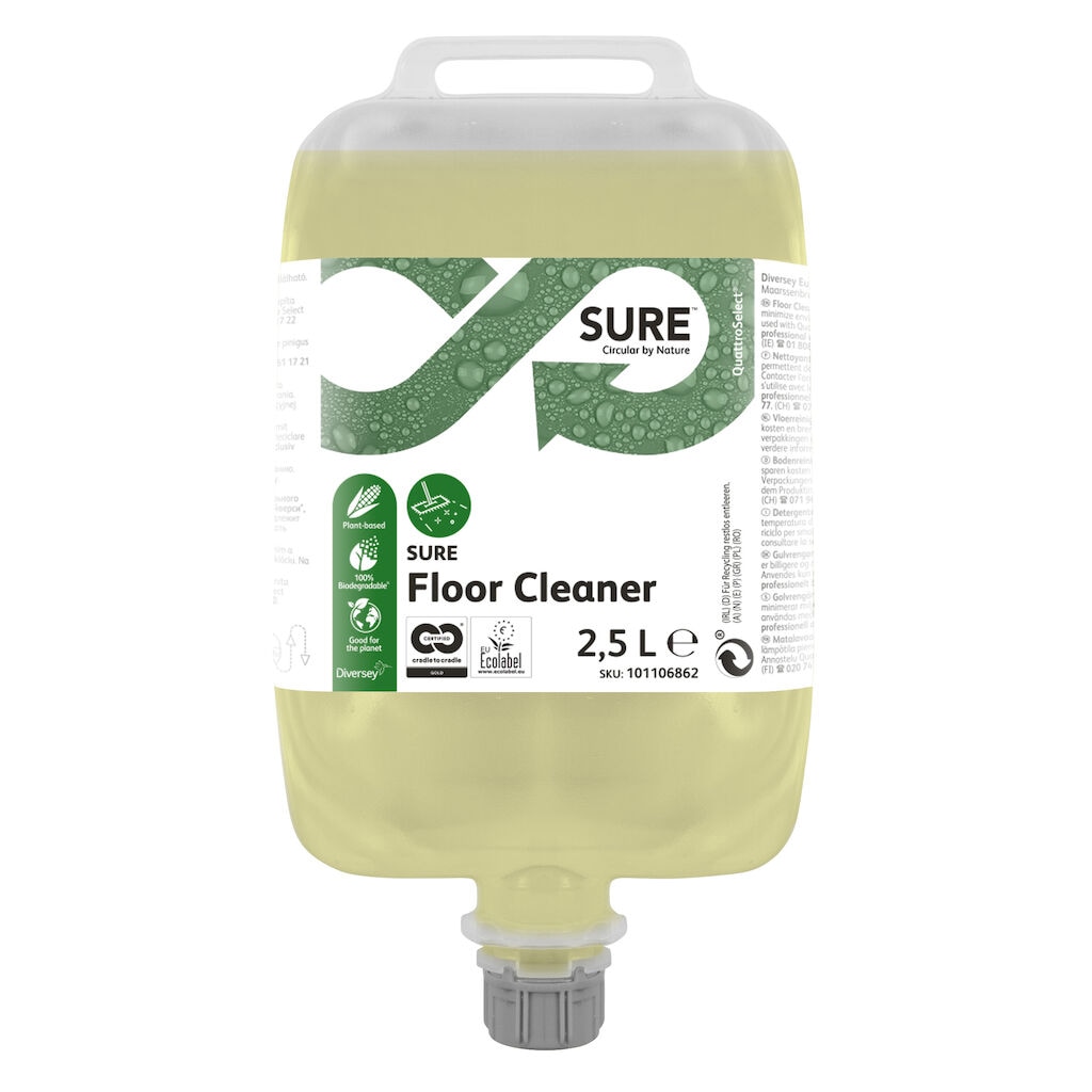 SURE Floor Cleaner QS 2x2.5L - Daily floor cleaner in QuattroSelect®