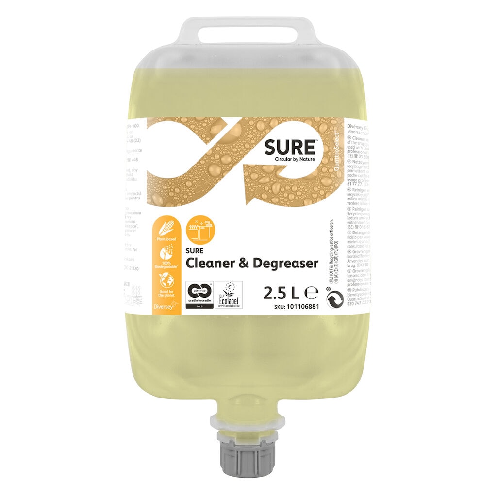 SURE Cleaner & Degreaser QS 2x2.5L - Heavy duty degreaser in QuattroSelect® pouch