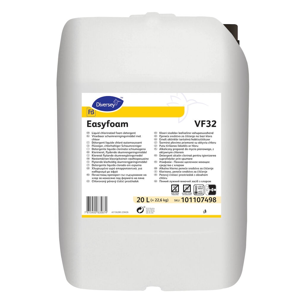 Easyfoam VF32 1x20L - Liquid chlorinated foaming detergent