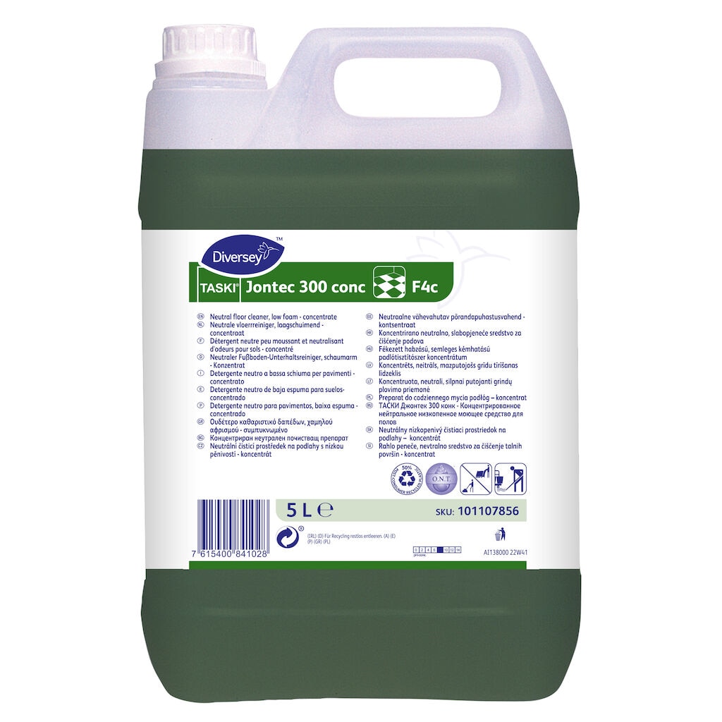 TASKI Jontec 300 conc F4c 2x5L - Low foam, neutral floor cleaner