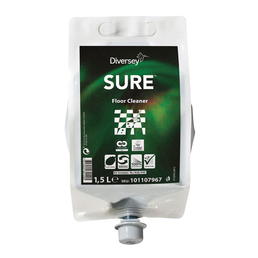 SURE Floor Cleaner ID 2x1.5L - Daily floor cleaner in IntelliDose pouch