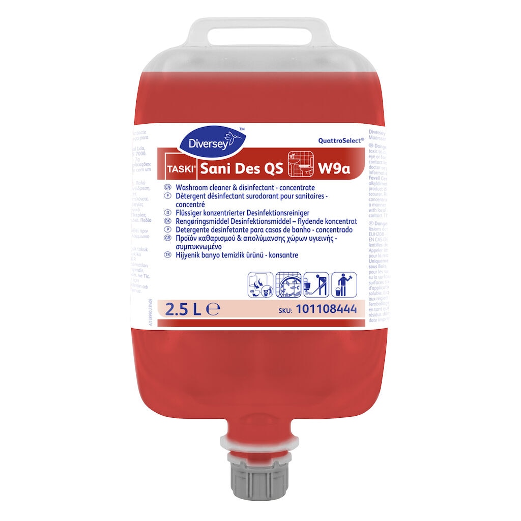 TASKI Sani Des QS W9a 2x2.5L - Washroom cleaner & disinfectant in QuattroSelect®