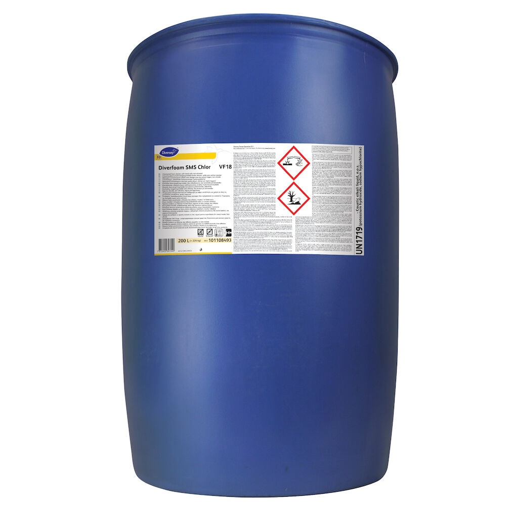 Diverfoam SMS Chlor VF18 1x200L - Chlorinated foam cleaner, soft metal safe, non-silicated