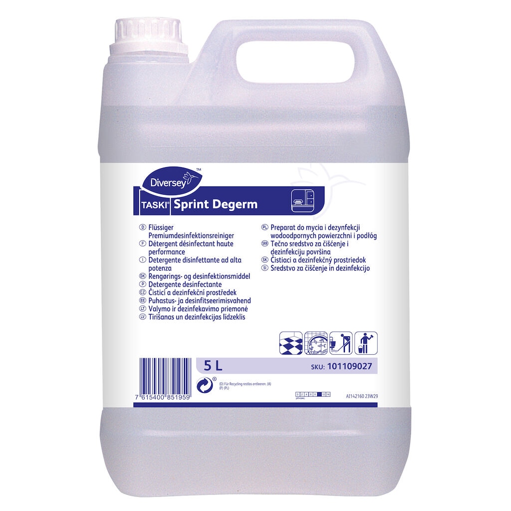 TASKI Sprint Degerm 2x5L - Cleaner & disinfectant, premium