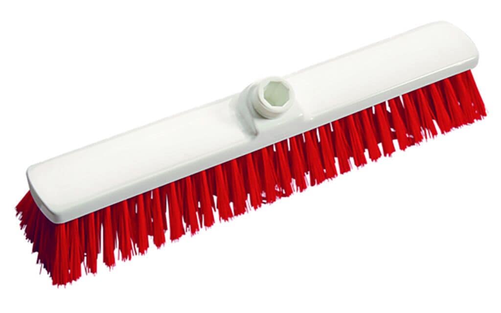 Broom Medium 1x1pc - 400 x 60 x 120 mm - Red - Medium bristle broom