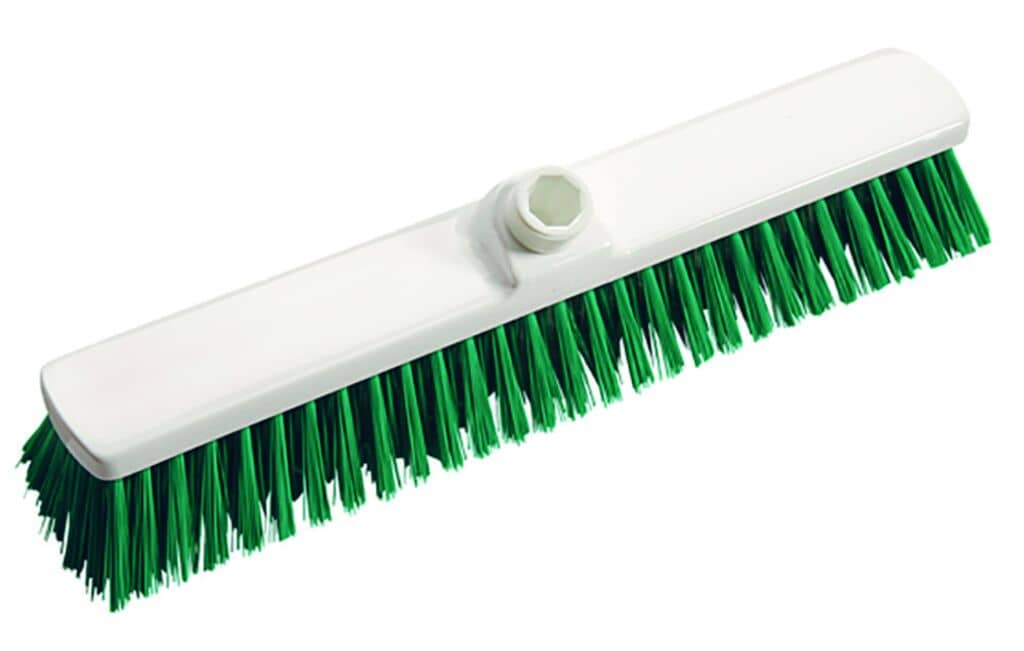Broom Medium 1x1pc - 40 cm - Green - Medium bristle broom