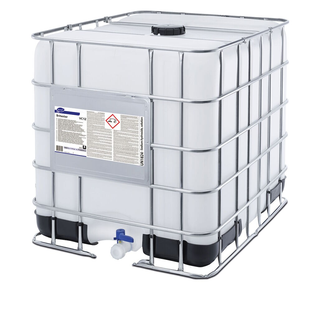 Britestar VC12 1x900L - Low freezing point defoamed medium caustic detergent