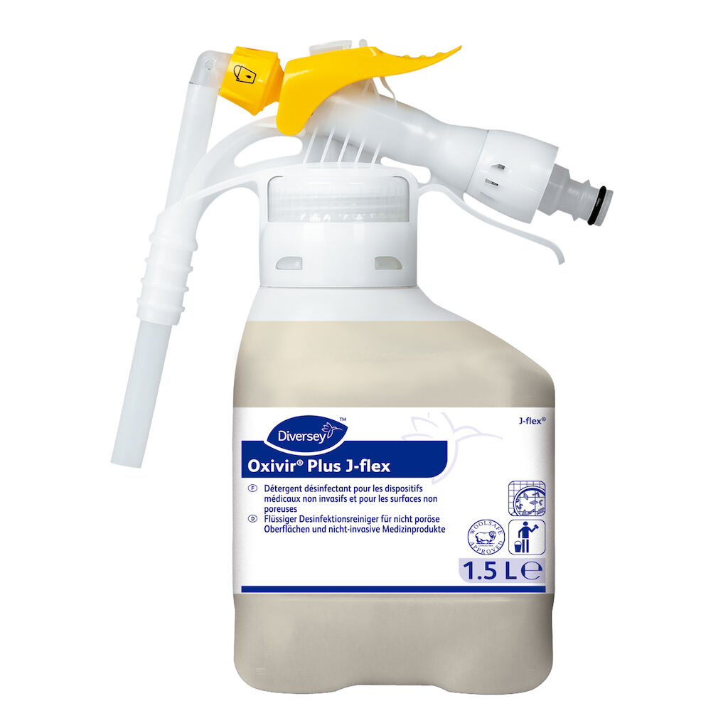 Oxivir Plus J-flex 1x1.5L - Cleaner and Disinfectant for non-invasive medical devices and nonporous surfaces