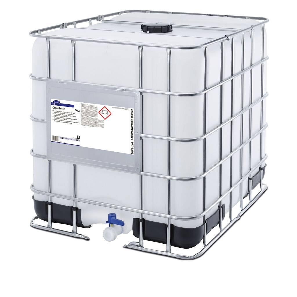 Clenebrite VC7 1x600L - Low freezing, low foam caustic detergent for hard water