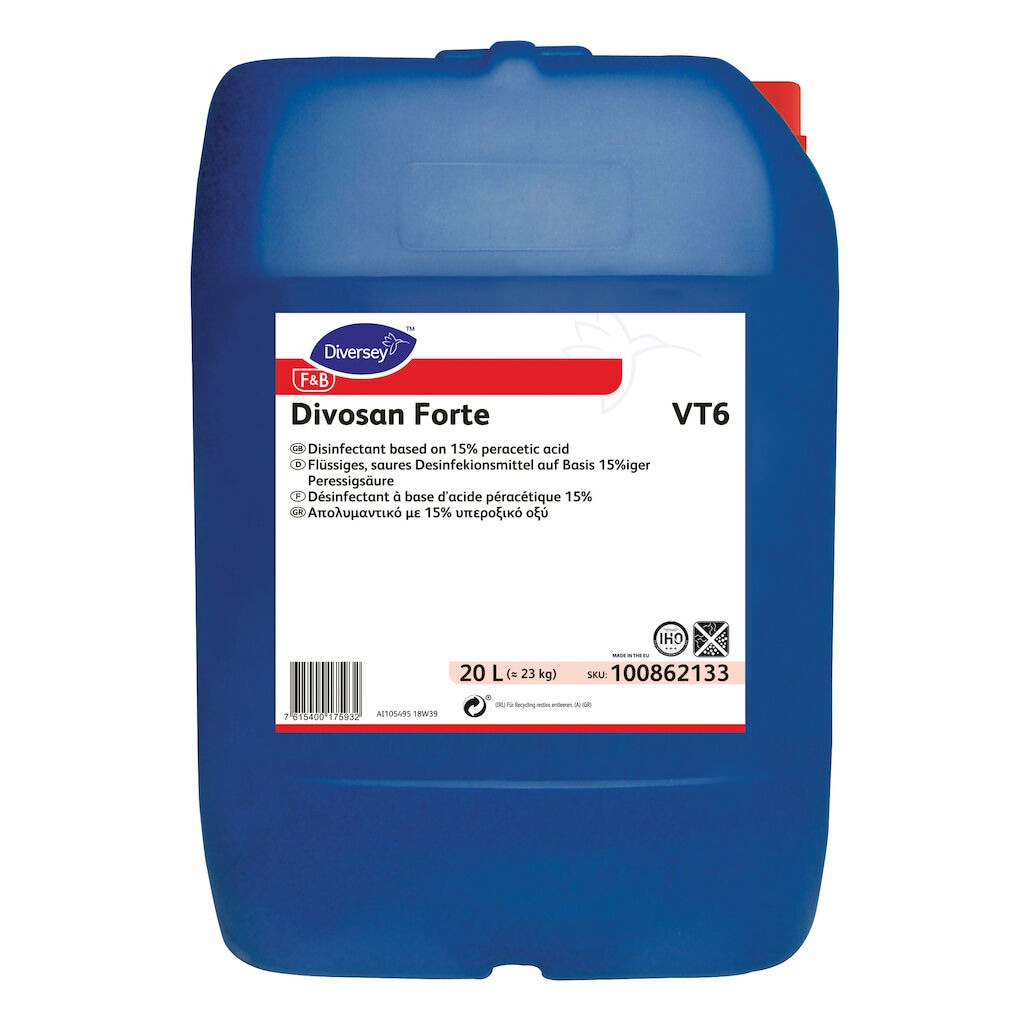 Divosan Forte VT6 1x20L - Disinfectant based on 15% peracetic acid