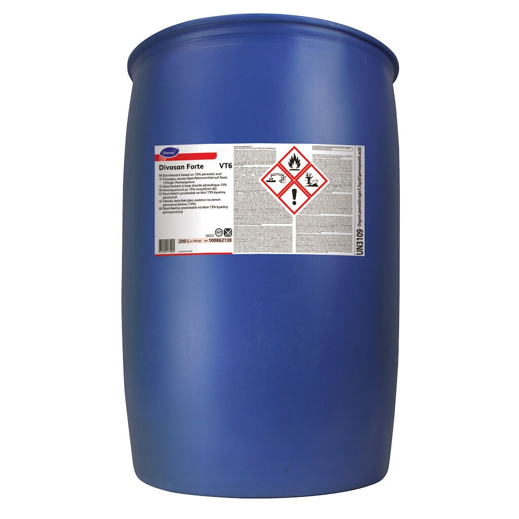 Divosan Forte VT6 1x200L - Disinfectant based on 15% peracetic acid