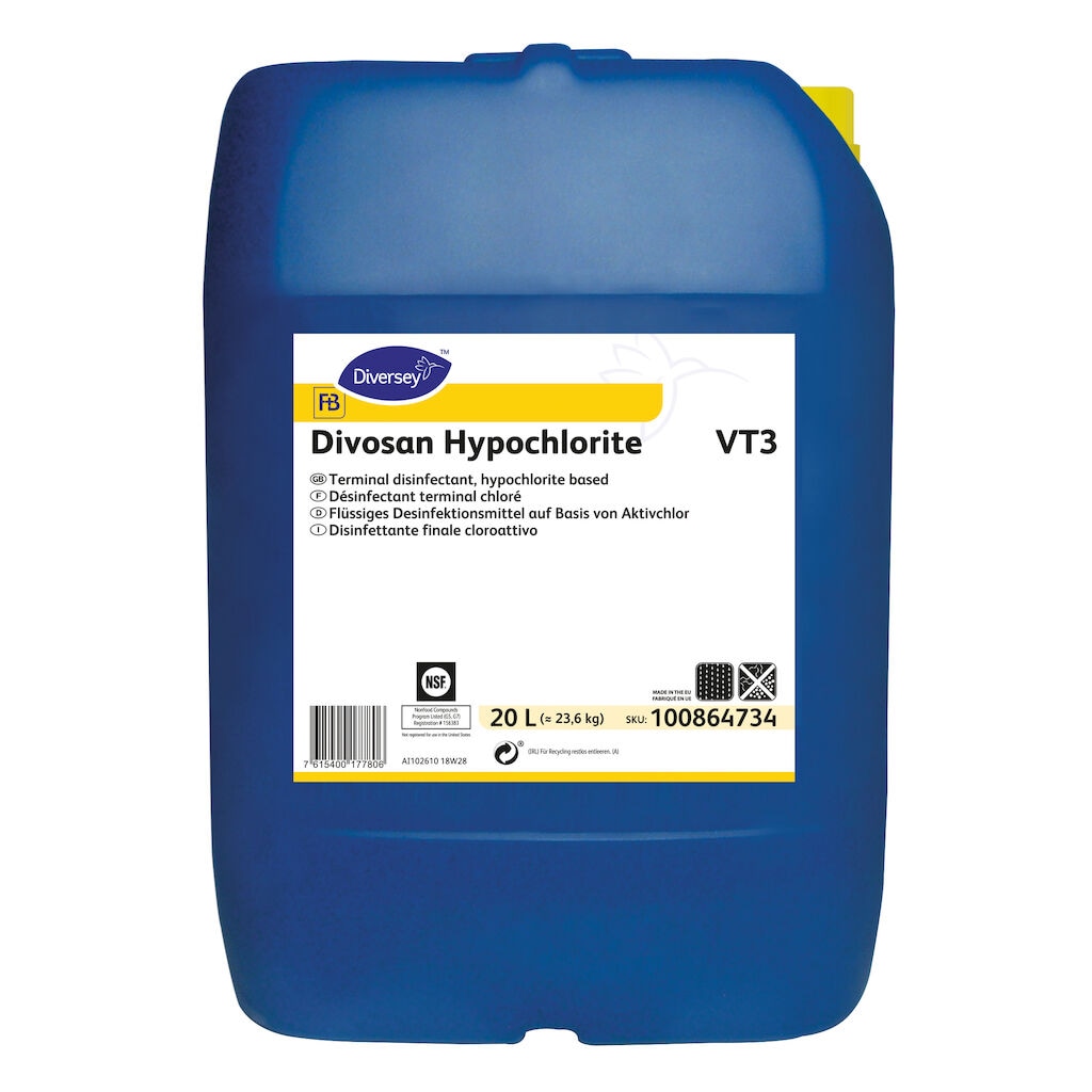 Divosan Hypochlorite VT3 1x20L - Terminal disinfectant, hypochlorite based