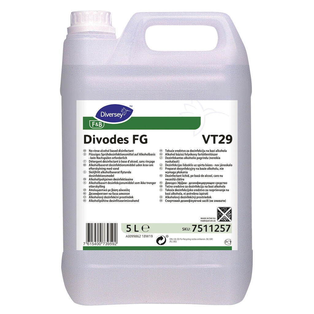 Divodes FG VT29 2x5L - No-rinse alcohol based disinfectant