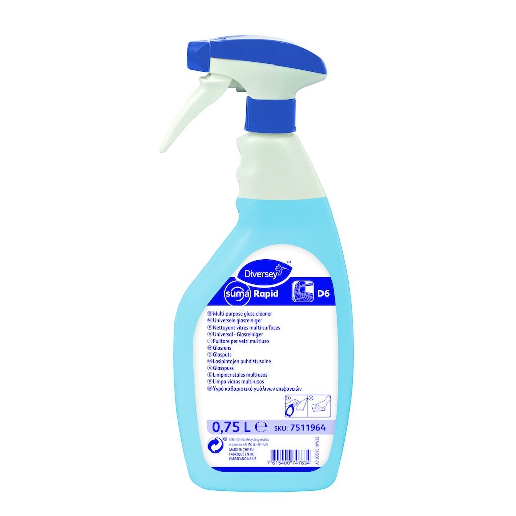 Suma Rapid D6 6x0.75L - Ready to use glass and multi-surface cleaner