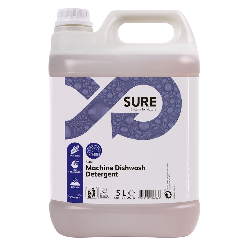 SURE Machine Dishwash Detergent 2x5L - Liquid mechanical ware washing detergent for hard water